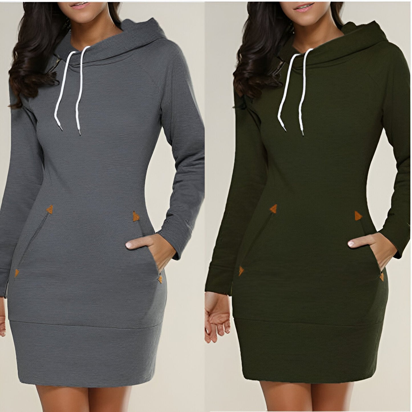 Amelina | Casual Hoodie Kleid mit Taschen