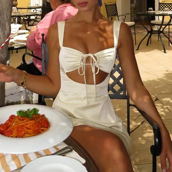 Carlotta - Ärmelloses hohles Minikleid