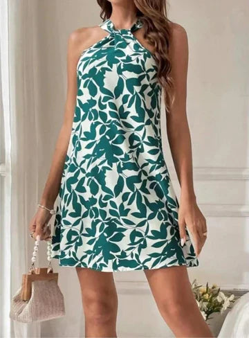 Jolie - Bedrucktes ärmelloses Minikleid