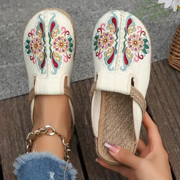 Lilith - Flache Schuhe für Damen mit Blumenmuster