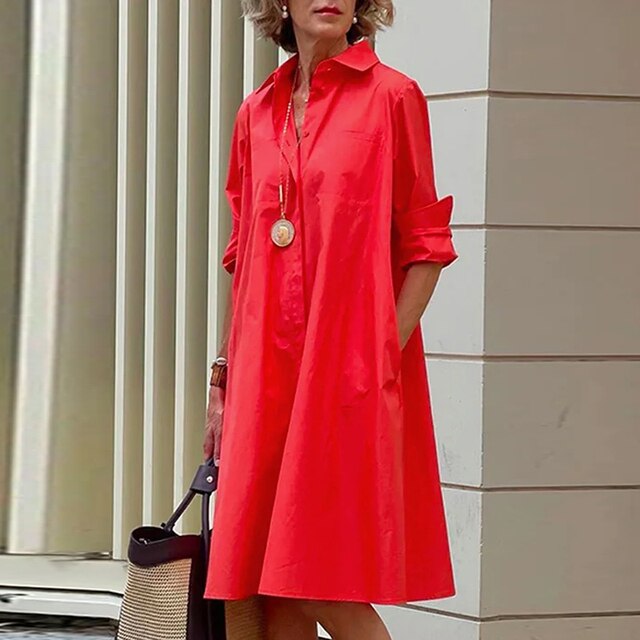 ALLISON - Langärmeliges Vintage-Kleid