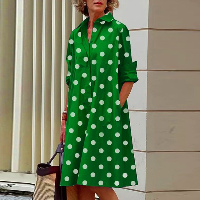 ALLISON - Langärmeliges Vintage-Kleid