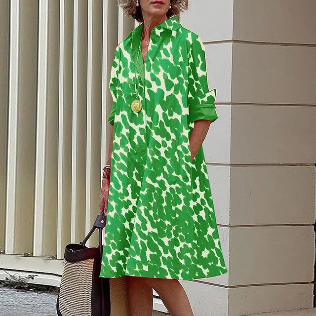 ALLISON - Langärmeliges Vintage-Kleid