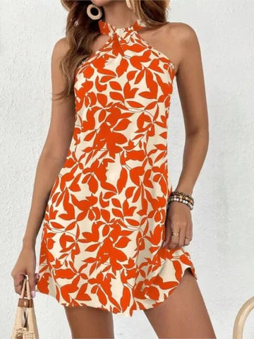 Jolie - Bedrucktes ärmelloses Minikleid