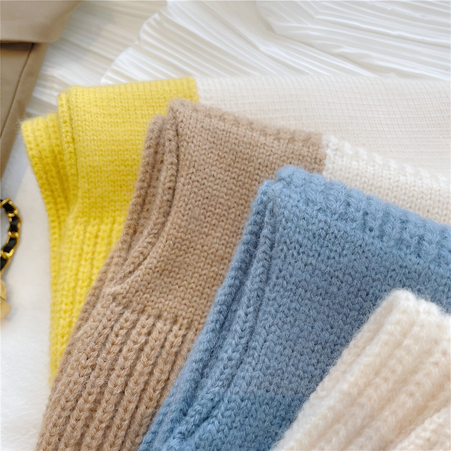 Janina | Kuscheliges und stilvolles Strickschal-Set für Mädchen