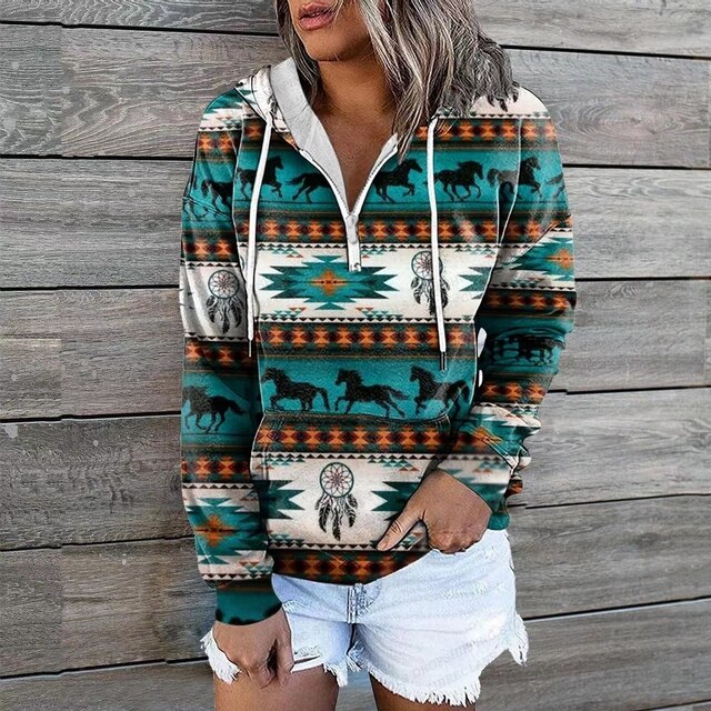 CHRISTA - Ethnische Kapuzenpullover
