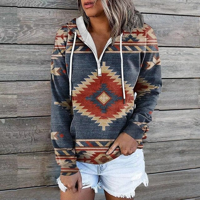 CHRISTA - Ethnische Kapuzenpullover