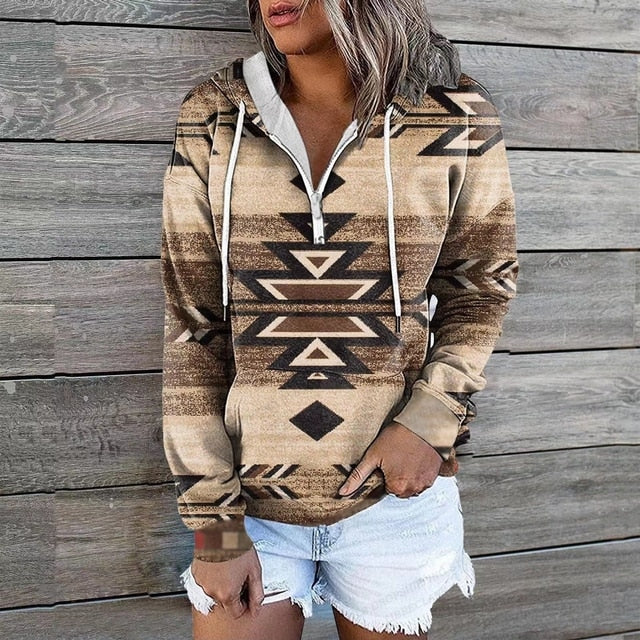 CHRISTA - Ethnische Kapuzenpullover