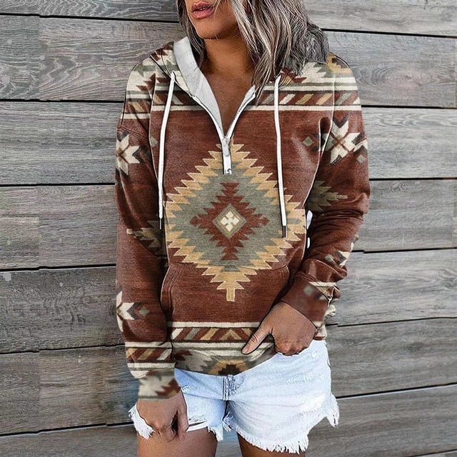 CHRISTA - Ethnische Kapuzenpullover